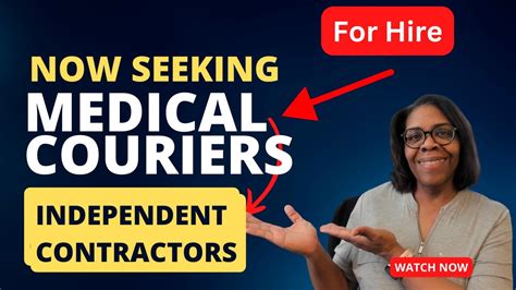 This is a 1099 position and couriers must currently have or be willing to setup a business name. . Medical courierindependent contractor jobs near me